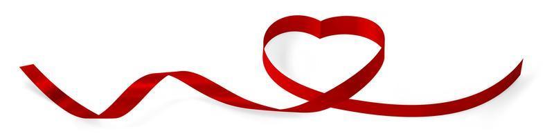 fijne Valentijn. hartvormig elegant lint. symbool van liefde. foto