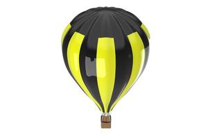 hete luchtballon geïsoleerd op een witte achtergrond 3d beeld illustratie foto