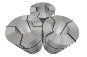 industriële stalen aluminium cilinders 3d illustratie foto