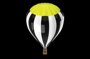 hete luchtballon geïsoleerd op een witte achtergrond 3d beeld illustratie foto