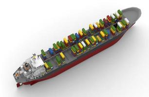 boot model internationale handel illustratie 3d foto