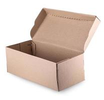 Open lege kartonnen doos geïsoleerd op wit foto