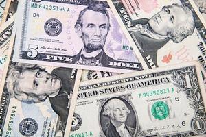 achtergrond Amerikaanse dollars. foto