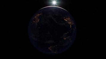 aarde globe planeet vanuit de ruimte baan foto
