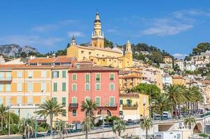 menton aan de franse riviera, genaamd de kust azur, gelegen in het zuiden van frankrijk foto