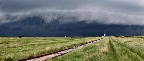 prairie onweerswolken canada foto