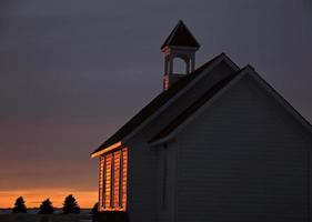 Saskatchewan prairie zonsondergang foto