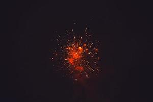 vuurwerk verlicht de nachtelijke hemel foto