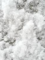 eerste sneeuwtextuur. winterse witte achtergrond. patroon foto