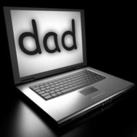 papa woord op laptop foto