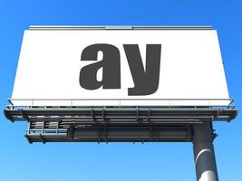 ay woord op billboard foto