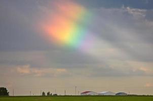 prairie storm regenboog spectrum saskatchewan foto