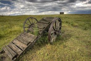 oude prairiewielwagen saskatchewan foto