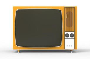 tv vintage geel oud retro 3d illustratie foto