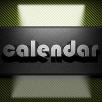 kalenderwoord van ijzer op koolstof foto