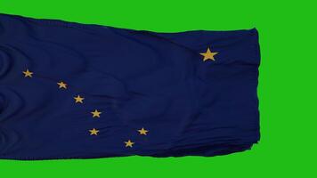 vlag van alaska op groen scherm. perfect voor uw eigen achtergrond met behulp van groen scherm. 3D-rendering foto