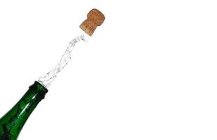 champagne stoppels springt naar afbeelding links voor feest verjaardag en oudejaarsavond foto