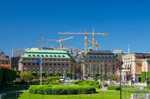 riksplan op het eiland sodermalm, koninklijke zweedse opera, stockholm, zweden foto