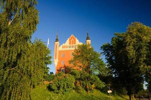 admiraliteit woningbouw met torenspitsen, stockholm, zweden foto