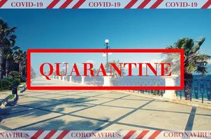 quarantaine in Italië. geen reis- en lockdown-concept. foto