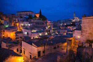 sassi di matera historisch centrum sasso barisano, basilicata, italië foto