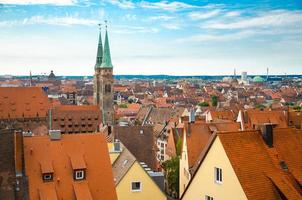 panoramisch uitzicht op de historische oude stad Neurenberg nurnberg, duitsland foto