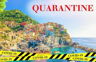 quarantaine in Italië. geen reis- en lockdown-concept. foto