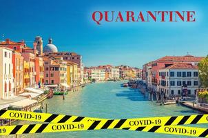 quarantaine in Italië. geen reis- en lockdown-concept. foto