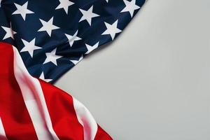 gelukkige onafhankelijkheidsdag 4 juli. Amerikaanse vlag met kopieerruimte foto