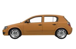 oranje auto 3d illustratie weergave textuur foto