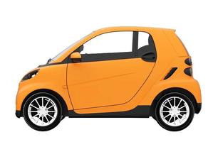 oranje geïsoleerde auto 3d illustratie weergave textuur foto