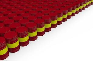 olie rood industrie metalen containers illustratie 3D-rendering foto