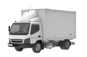 vrachtwagen geïsoleerde bestelwagen sjabloon 3d illustratie weergave foto