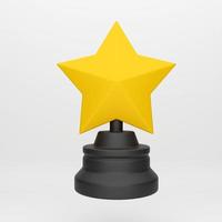 3D cartoon pictogram trofee voor mockup sjabloon presentatie infographic 3d render illustratie foto