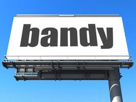 bandy woord op billboard foto