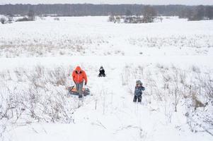 familieglijbaan winteractiviteit foto