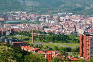 stadsgezicht van bilbao city, spanje foto