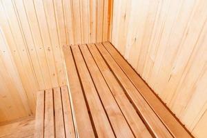 interieur details van traditionele Finse sauna stoombad. traditie foto