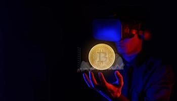 handel handel crypto valuta munten bitcoin uitwisselingen investeren metaverse aandelen foto