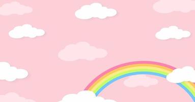 abstracte kawaii kleurrijke hemel regenboog achtergrond. zachte gradiënt pastel komische afbeelding. concept voor trouwkaartontwerp of presentatie foto