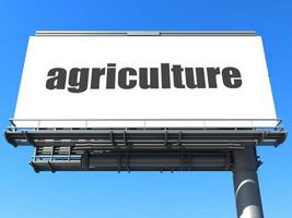 landbouw woord op billboard foto