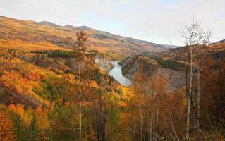 grand canyon van stikine rivier in noord brits colombia foto