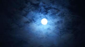 de maan nachtzicht met de heldere maan in de donkere lucht 's nachts foto