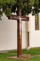 jezus aan het kruis in de igreja matriz santo antonio foto