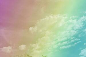 hemel roze en blauw met een pastel gekleurd. abstracte hemel voor achtergrond of behang. foto