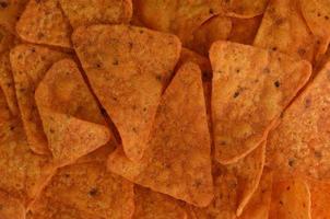 nacho's van dichtbij. tortillachips achtergrond. foto