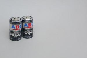 abc batterij merk in zwarte kleur foto