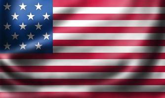 vlag van de amerika vs. 3D-rendering zwaaien wuivende nationale vlag afbeelding van hoge kwaliteit. officieel symbool van de verenigde staat van amerika van het land. originele kleuren, maten en vormen. foto