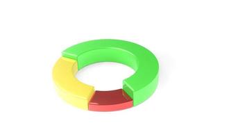 3d bedrijfsgrafiek en diagramgrafiek bedrijfsconcept. foto