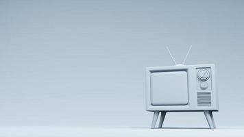 televisie tv vintage design, 3D-rendering foto